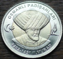 Törökország emlék 1 török font 2024 (II.Murad)