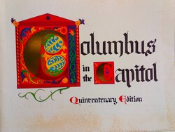1992 -COLUMBUS A FŐVÁROSBAN: ÖTSZÁZADIK ÉVFORDULÓS KIADÁS KÖNYV angol nyelv könyv képek szerint USA