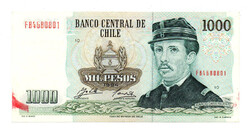 Chile 1000 Peso Bankjegy 1994 P154e