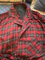 Kockás,új férfi pizsama XL-es méret.CANDA márkájú C&A 100% Cotton / pamut/