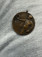 Régi Babérkoszorús Bronz Sport Emlékérem F0