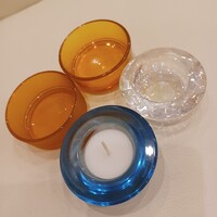 Üveg mécsestartó 4 db!