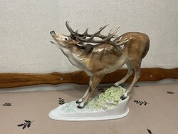 Herendi Porcelán Szarvas figura