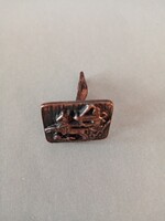 Vörösréz mandzsettagomb keresi párját - iparművészeti ötvös munka