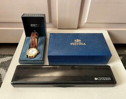 Festina, Citizen , Seiko óradobozok + ajándék szíjak, óra.