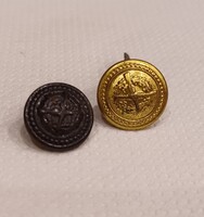 Régi katonai egyenruha gomb 2 db.