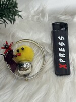 Retro üveg karácsonyfadísz,gablonz kacsa