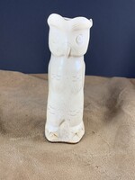 Csontból faragott art-deco bagoly szobrocska