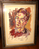 GARANTÁLTAN EREDETI CHOVÁN LÓRÁNT/ 1913-2007 / FÉRFIPORTRÉ