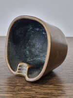Vintage bronz modernista  hamutartó - tömör, nehéz fémmunka
