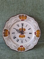 Kézzel festett kerámia falióra, fali óra