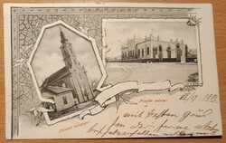 Szentendre "Püspöki palota" és templom 1903. Weisz Márk  és fia