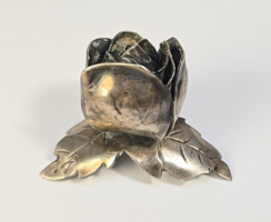 Szecessziós, antik ezüst rózsa fogó - gyönyörű ötvös munka