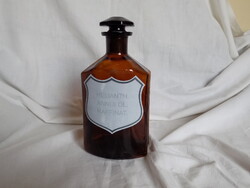 Régi barna gyógyszertári üveg