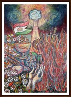 Szánd meg Isten a magyart, 110×80 cm, olaj - Szervátiusz-díjas festő alkotása