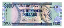 Guyana 100 Dollár Bankjegy 2006 P36b