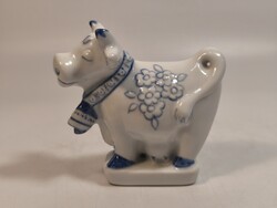 Zsolnay tehén porcelán figura