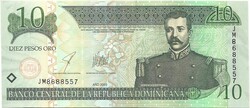 10 peso pesos oro 2003 Dominika UNC 1.