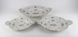 1Y164 Régi Volkstedter Rudolstadt porcelán kínáló tál szett 3 darab