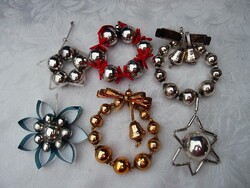 6 db Retro  karácsonyfa dísz