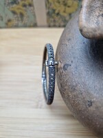 Csodás antik ezüst markazitköves karperec