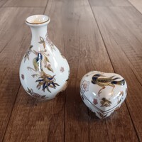 Zsolnay Főnix madaras váza és dobozka