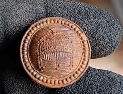 Antik Horthy-kori bakelit zubbonygomb