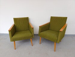 Retro fotel bútor 2 darab fa karfás kárpitozott szék karosszék 613 5671
