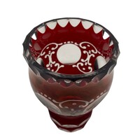 Biedermeier bordó emlékpohár II. M01300