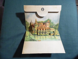 Képeslap,3D,Budapest,Vajdahunyad vár látkép,részlet, 1970-