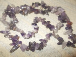 Extra nagy szemü VALÓDI AMETISZT  hosszú nyaklánc