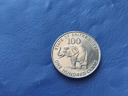 Eritrea 100 cents 1997 elephant! Rare! Unc!
