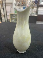 Hollóházi irizáló sárgás váza