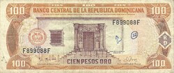 100 peso pesos oro 1998 Dominika