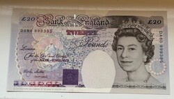 20 Angol Font Lowther Pick 387b 1993 /ND 1999/ UNC, SN: DA80 999385, RRR, Hiper Ritka