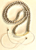 Állítható hosszúságú, fonással végződő Hematit nyaklánc