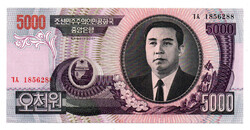 Észak-Korea 5000 Won Bankjegy 2006 P46c