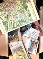 Utazási prospektus, térkép, nyomtatvány - 8 doboz