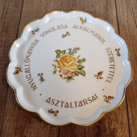 Régi Herendi virágmintás tálca