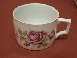 Zsolnay pajzspecsétes rózsás teás csésze