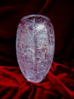 Ovál öblös ólomkristály váza