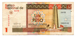 Kuba 1 Konvertibilis Pezó Bankjegy 1994 PFX37