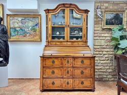 Classical aristocratic roll-front cabinet 1780