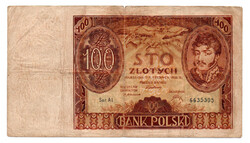Lengyelország 100 Zloty Bankjegy 1932-06-02 P74a