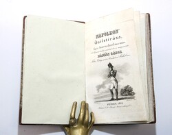 1829 -Fábián Gábor: Napóleon Önéletirása Szép félbőr kötésben Napóleon metszetével illusztrált pld.