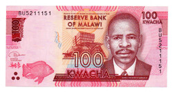 Malawi 100 Kwacha Bankjegy 2019 P65d