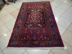 Vintage iráni hamadan 137x225 nomád kézi gyapjú perzsa szőnyeg FZ110