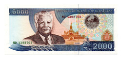 Laosz 2000 Kip Bankjegy 2003 P33b