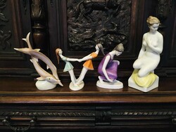 Hollóházi porcelán figurák 4db