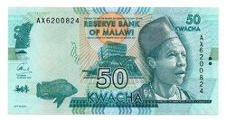 Malawi 50 Kwacha Bankjegy 2015 P64b